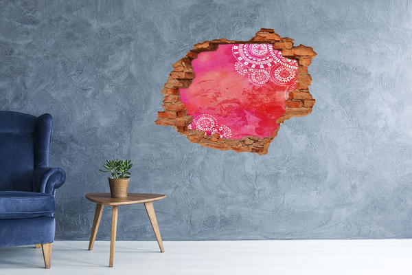 Sticker mural effet trou trou coloré dans le mur