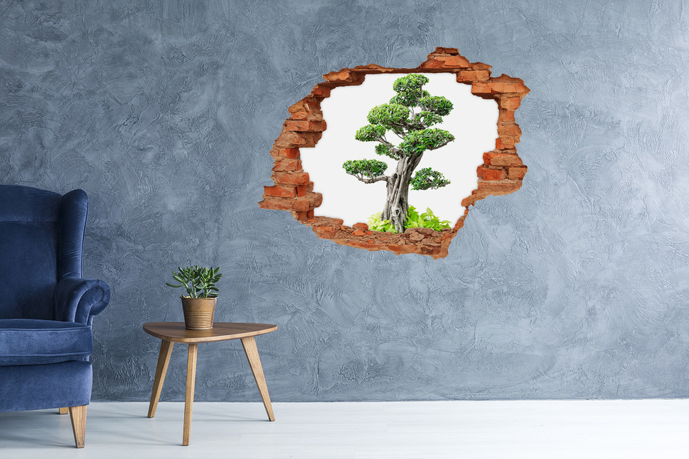 Autocollant à effet 3d trou Un bonsai brique