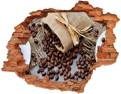 Sticker trou dans le mur Du café dans un mur en ruine