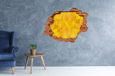 Autocollant mural trou La fissure dorée dans le mur