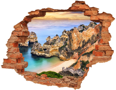 Autocollant à effet 3d trou Lagos portugal brique