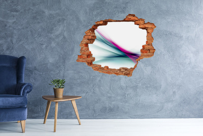 Sticker trou dans le mur Abstraction vagues brique