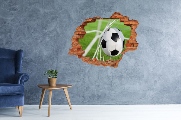 Sticker trou dans le mur Un but au football