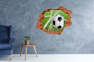 Sticker trou dans le mur Un but au football