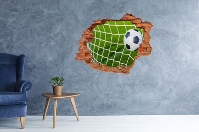 Autocollant mural trou Un but au football
