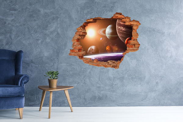 Sticker trou dans le mur Aventure spatiale