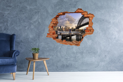 Sticker mural effet trou Vue de Sydney