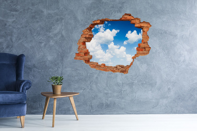 Autocollant mural trou Nuages ​​dans le ciel brique