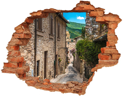Sticker mural effet trou Une charmante ville de Toscane
