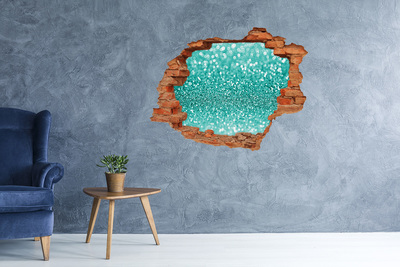 Autocollant mural trou De l'eau gazeuse dans un trou dans le mur