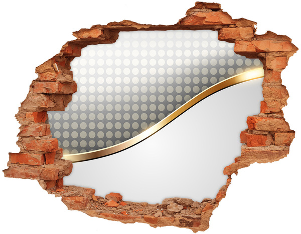 Autocollant à effet 3d trou Mur de miroir brisé