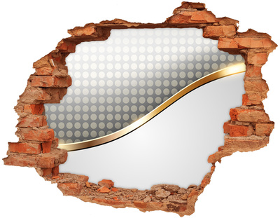 Autocollant à effet 3d trou Mur de miroir brisé