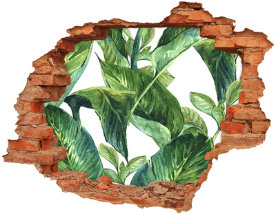 Autocollant mural trou Une oasis de verdure en béton