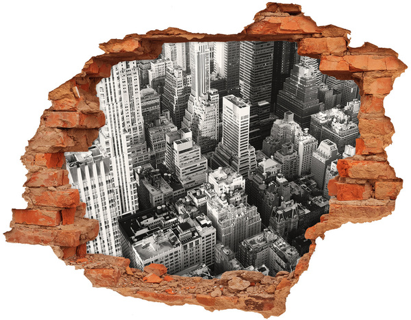 Autocollant à effet 3d trou Vue de la jungle urbaine