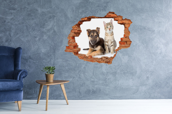 Autocollant mural trou Amis du jardin