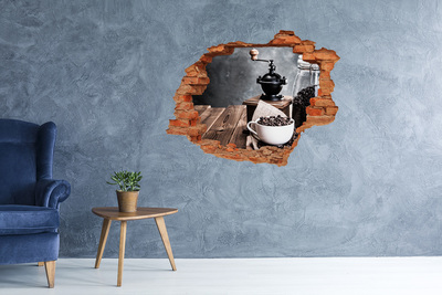 Autocollant mural trou Coin café vintage