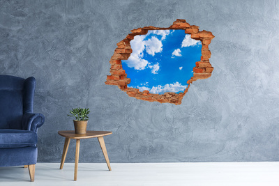 Sticker mural effet trou Ciel bleu avec des nuages