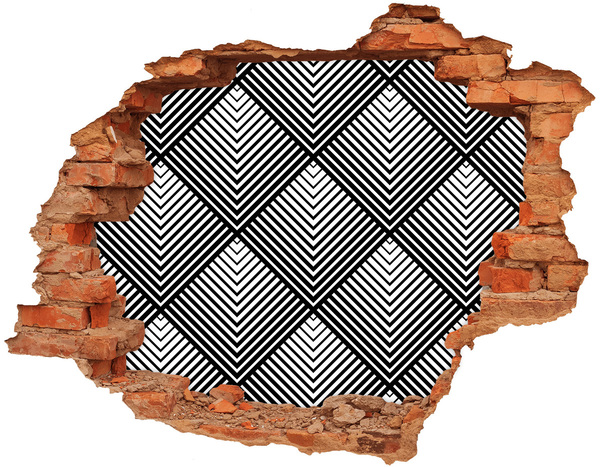 Sticker mural effet trou Géométrie dans les déchets