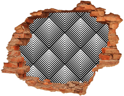 Sticker mural effet trou Géométrie dans les déchets