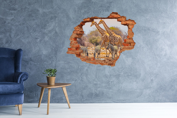 Sticker trou dans le mur Safari en Afrique
