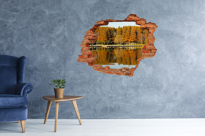Sticker mural effet trou Paysages d'automne dans le parc