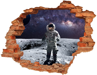 Autocollant mural trou Astronaute sur la Lune