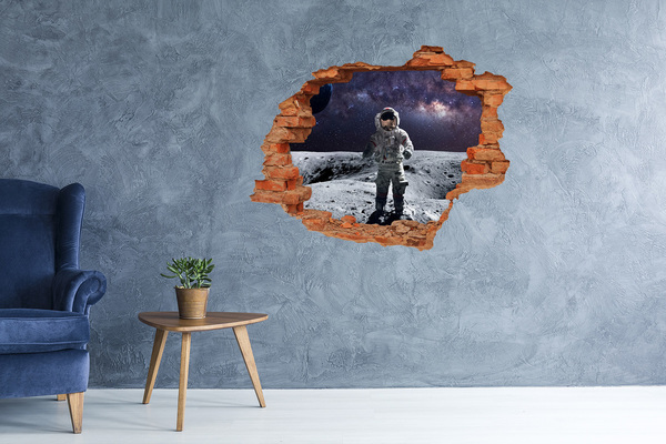 Autocollant mural trou Astronaute sur la Lune