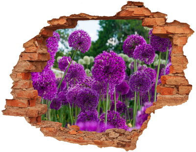 Autocollant à effet 3d trou Un paradis floral aux nuances de violet