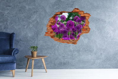 Autocollant à effet 3d trou Un paradis floral aux nuances de violet