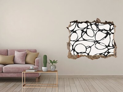 Autocollant mural trou Motifs abstraits sur le mur