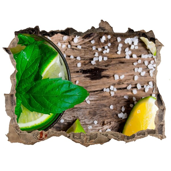 Sticker trou dans le mur Un cocktail rafraîchissant au citron vert