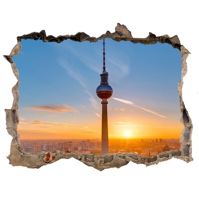 Sticker mural effet trou Coucher de soleil sur Berlin