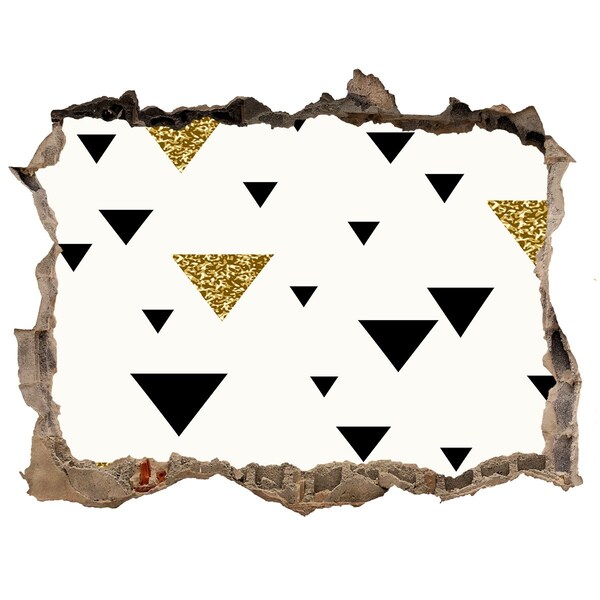 Autocollant mural trou Design moderne avec des triangles