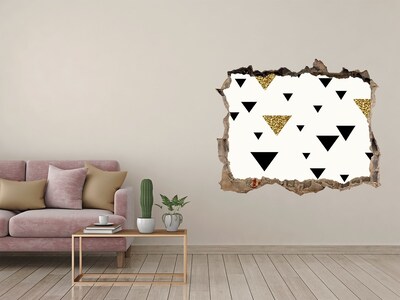 Autocollant mural trou Design moderne avec des triangles