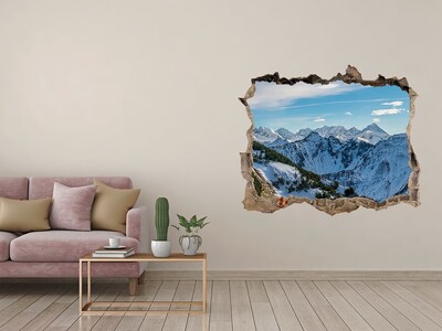 Sticker mural effet trou Couronne des montagnes Tatras pierre