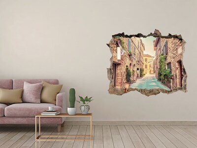 Autocollant mural trou Rues Italiennes plantes pierre