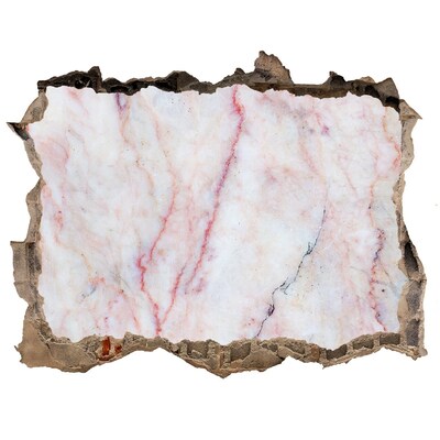 Sticker trou dans le mur Un trou dans la pierre avec un intérieur en marbre