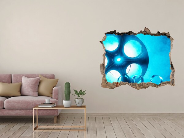 Sticker trou dans le mur Le cinéma en action