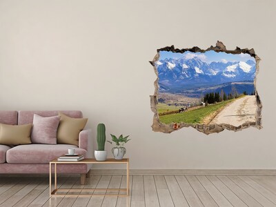 Autocollant mural trou Panorama des montagnes Tatras pierre