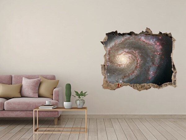 Autocollant à effet 3d trou Trou dans le mur Galaxie