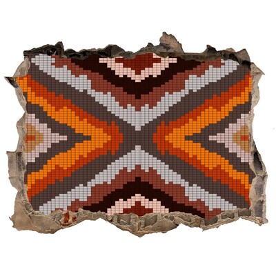 Autocollant à effet 3d trou Motifs de mosaïque aux couleurs terreuses