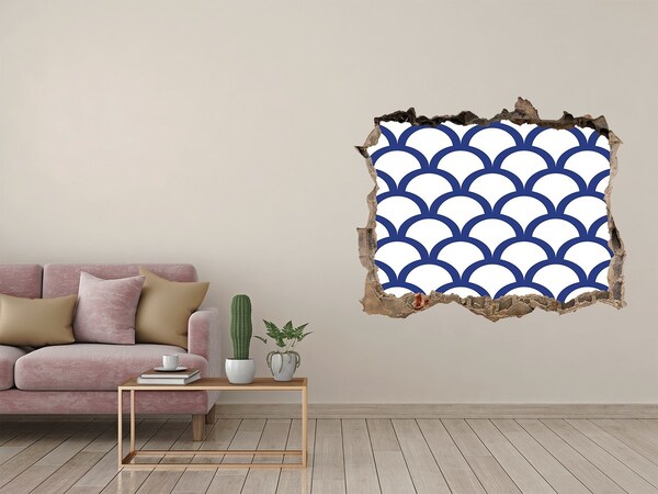Sticker mural effet trou Fond mariniste pierre