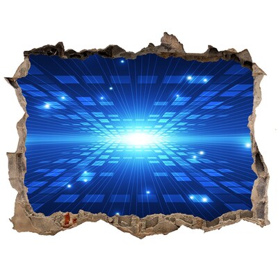 Sticker trou dans le mur Espace numérique derrière le mur