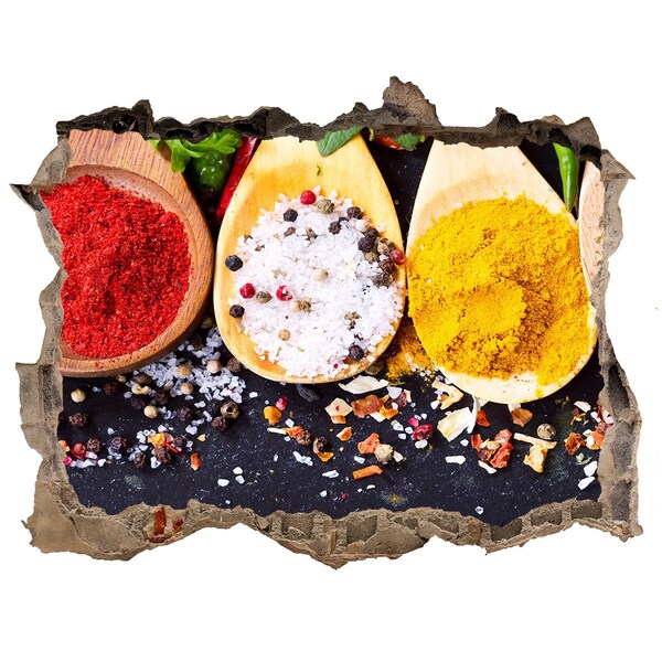 Sticker mural effet trou paradis des épices