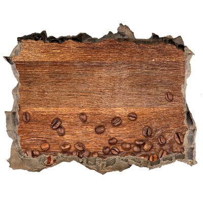 Autocollant à effet 3d trou Mur de café ruiné