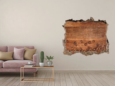 Autocollant à effet 3d trou Mur de café ruiné