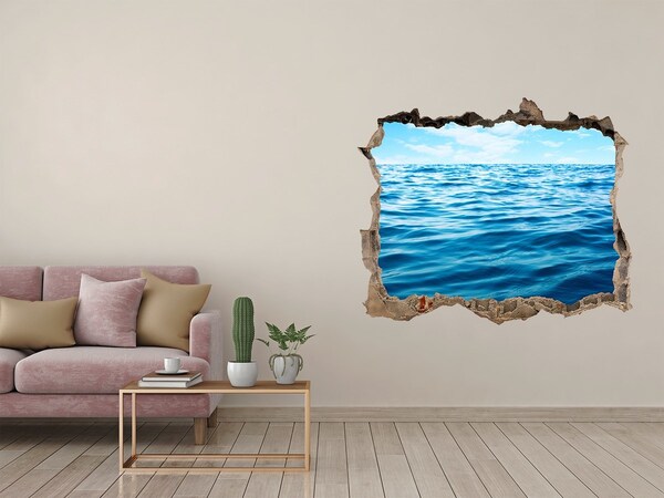 Autocollant mural trou vue sur l'océan