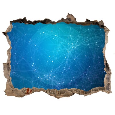 Sticker mural effet trou Portail cosmique dans le mur