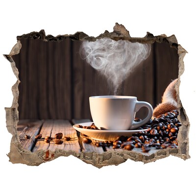 Sticker trou dans le mur Un café dans un café chaleureux