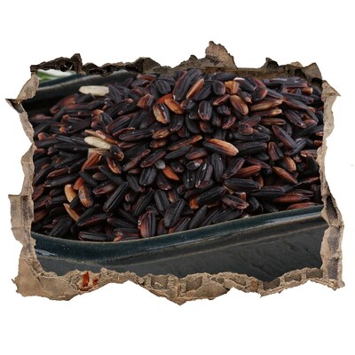 Autocollant mural trou Fête du riz noir